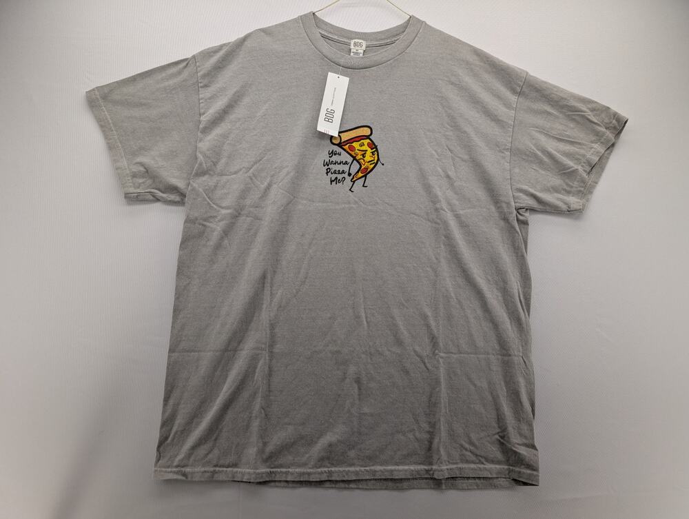 NWT Urban Outfitters BDG You Wanna Pizza Me? Tee in Grey size Medium